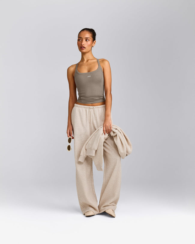 Mellow™ Rib Racer Back Vest with Built in Bra Shelf | Warm Minky