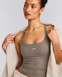 Mellow™ Rib Racer Back Vest with Built in Bra Shelf | Warm Minky