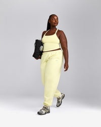 Mellow™ Rib Racer Back Vest with Built in Bra Shelf | Pastel Yellow
