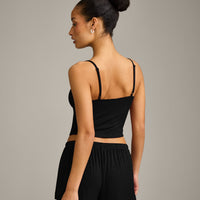 Oner At Home Night Strappy Mid Vest | Black