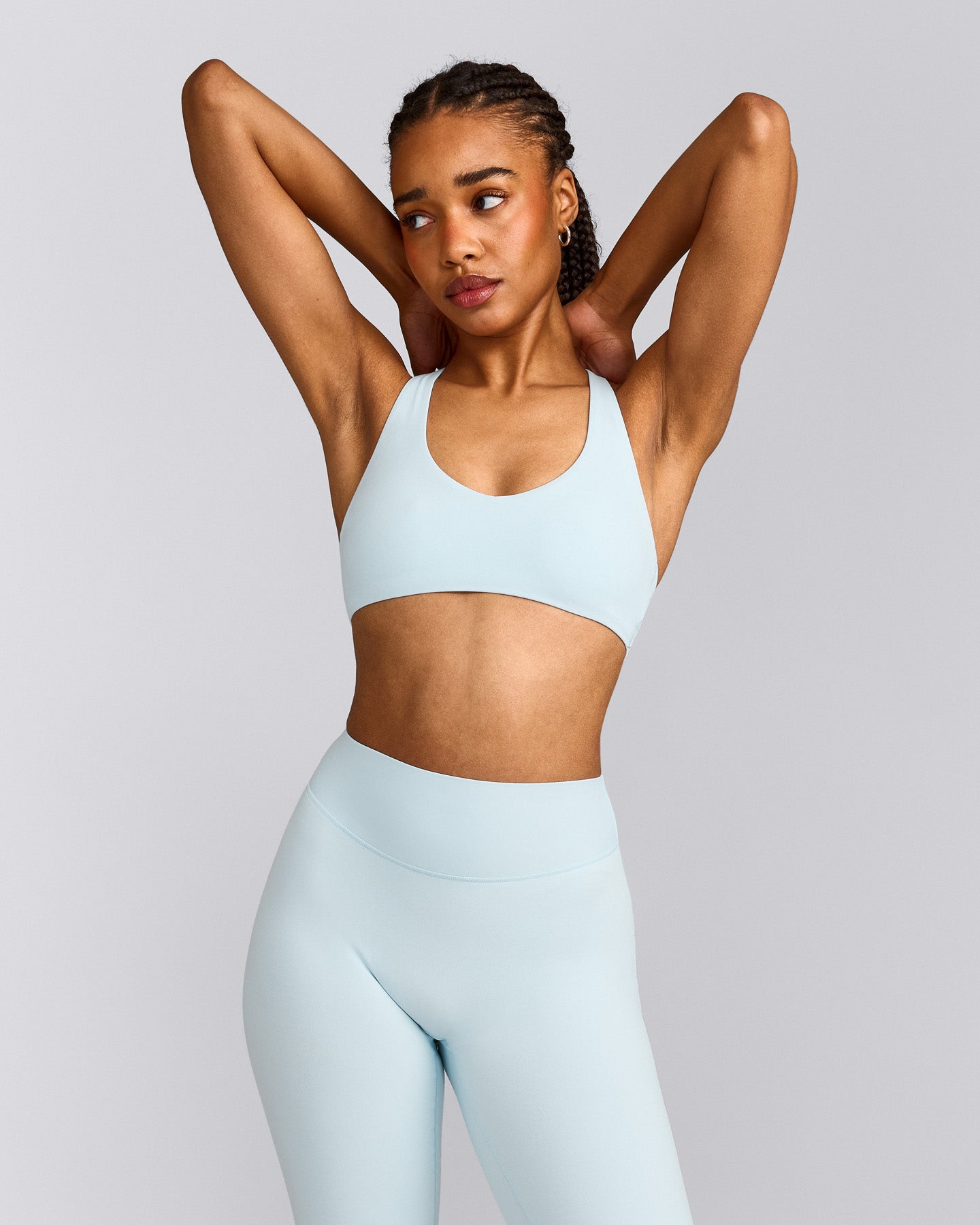 SoftMotion™ Bralette with Grey Logo | Cloud Blue