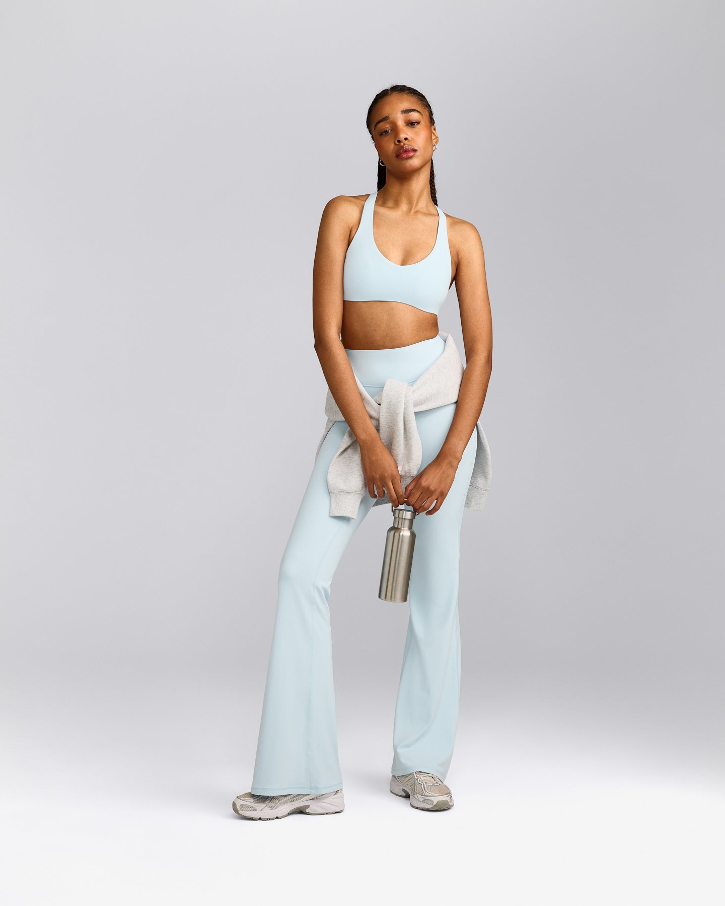 SoftMotion™ Bralette with Grey Logo | Cloud Blue