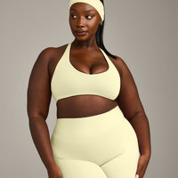SoftMotion™ Bralette with Grey Logo | Pastel Yellow