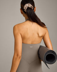 SoftMotion™ Halter Neck All In One Short with Grey Logo | Minky