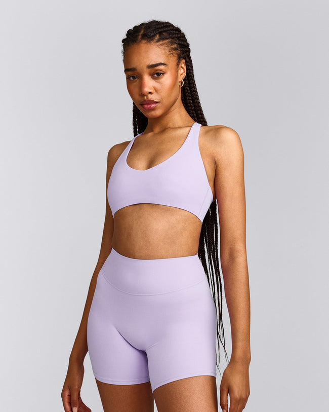 SoftMotion™ Bralette with Grey Logo | Lavender Purple