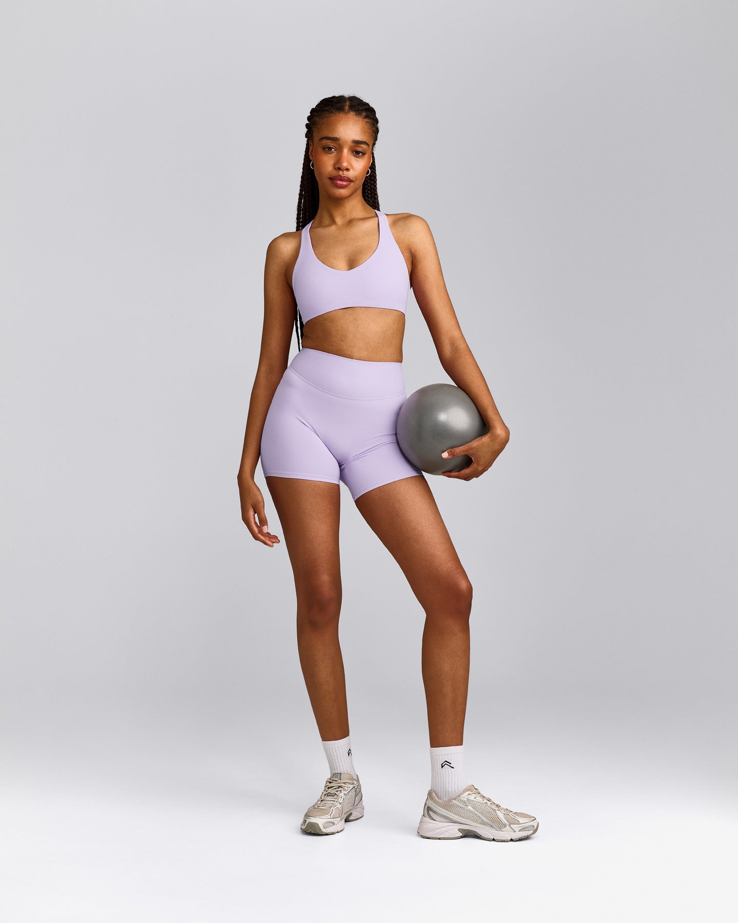 SoftMotion™ Bralette with Grey Logo | Lavender Purple