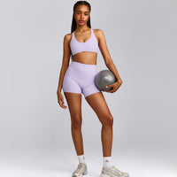 SoftMotion™ Bralette with Grey Logo | Lavender Purple