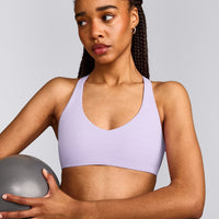 SoftMotion™ Bralette with Grey Logo | Lavender Purple