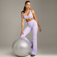 SoftMotion™ Flared Bottoms with Grey Logo | Lavender Purple