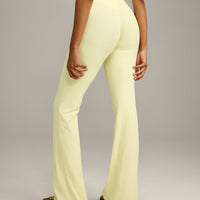 SoftMotion™ Flared Bottoms with Grey Logo | Pastel Yellow