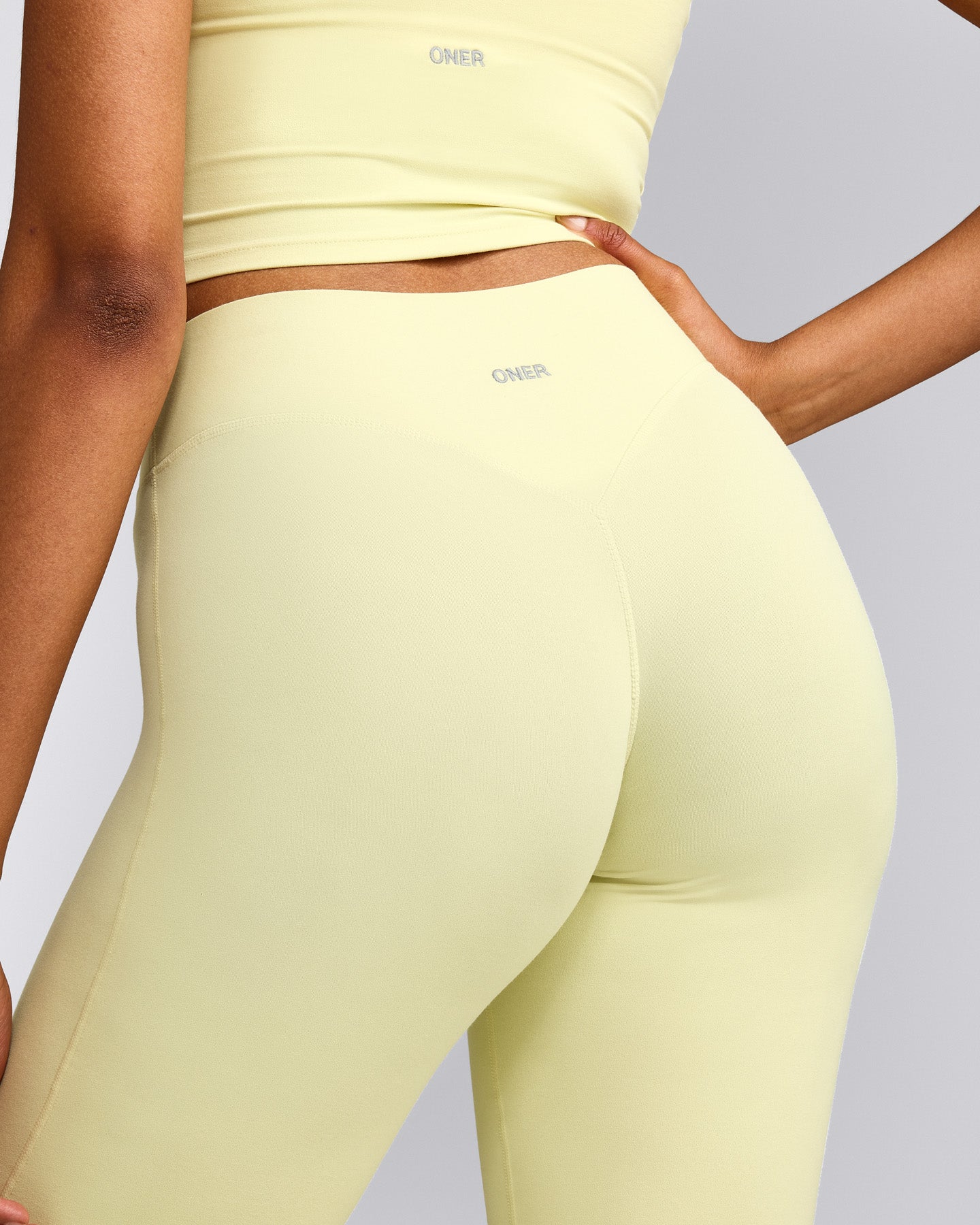 SoftMotion™ Flared Bottoms with Grey Logo | Pastel Yellow