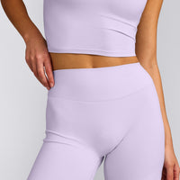 SoftMotion™ Straight Leg Pants with Gray Logo | Lavender Purple