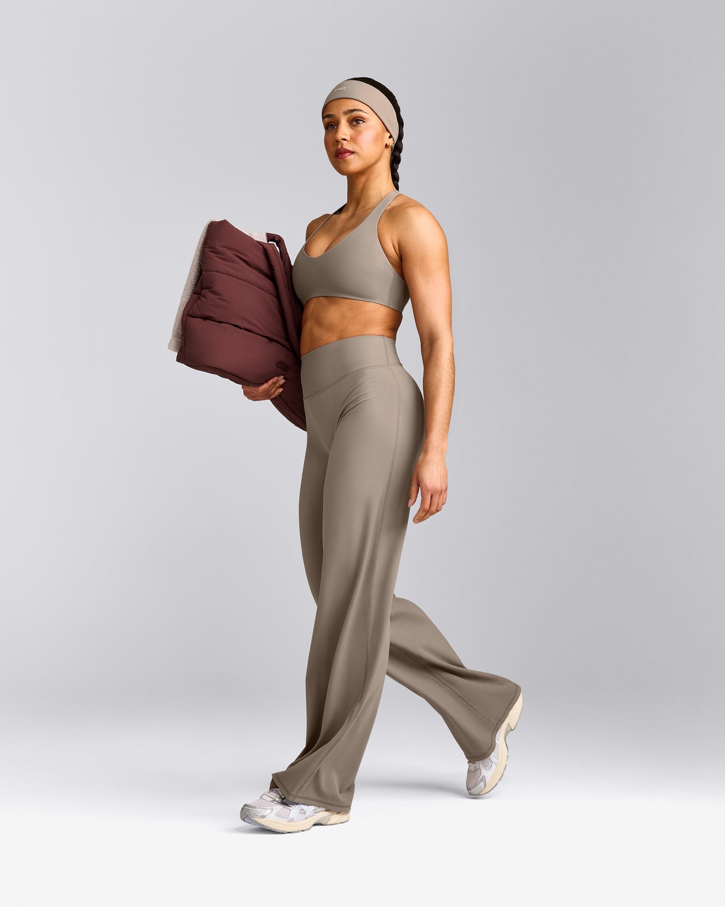SoftMotion™ Straight Leg Bottoms with Grey Logo | Minky