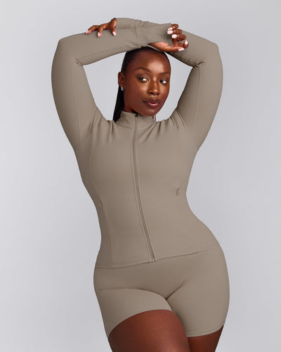 SoftMotion™ Jacket with Grey Logo | Minky