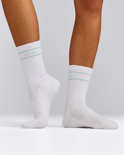 Varsity Stripe Long Crew Socks 1 Pack | Cloud Blue