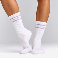 Varsity Stripe Long Crew Socks 1 Pack | Lavender Purple