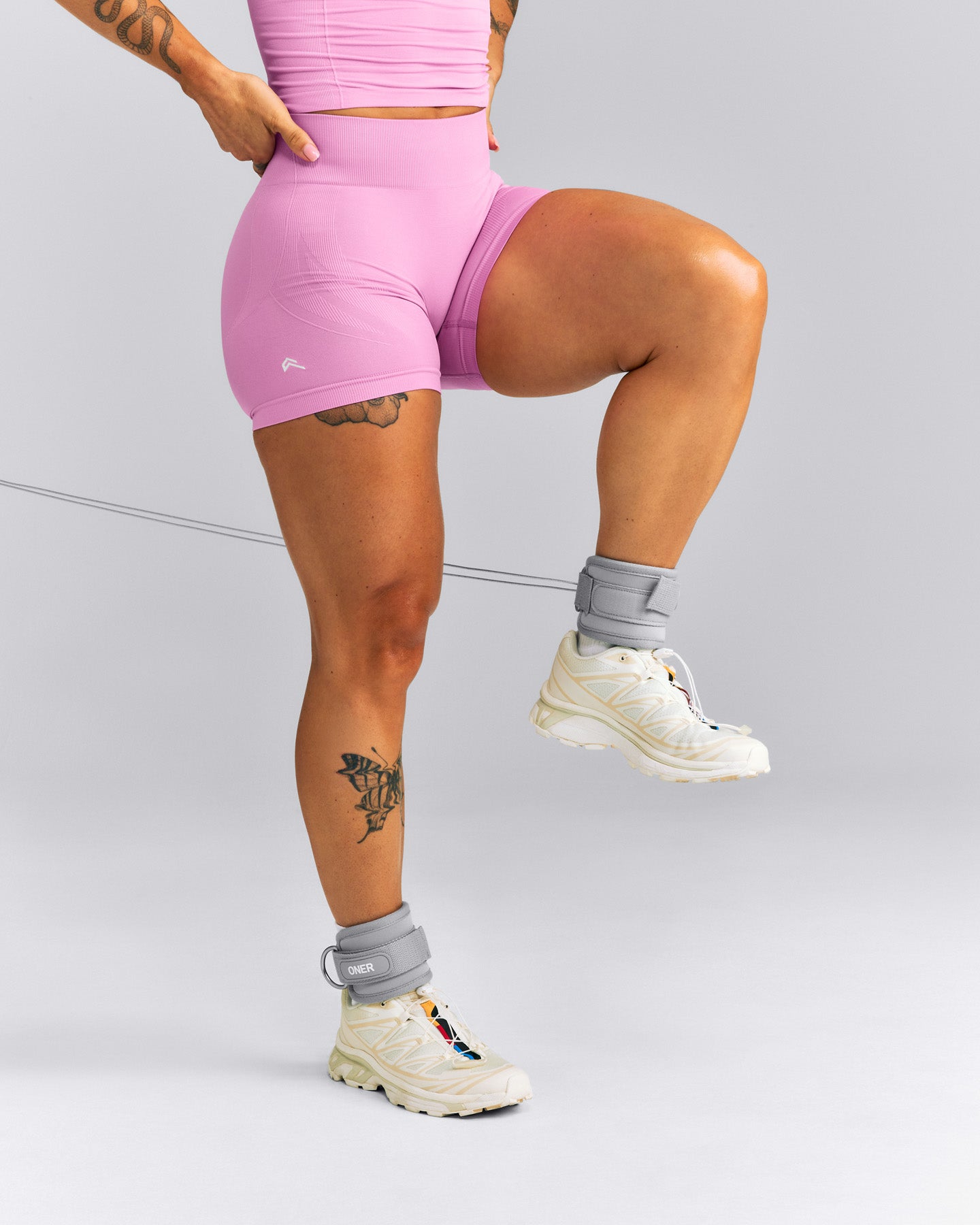 Ankle Straps New Branding | Platinum Gray