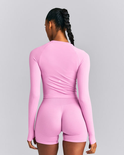 Oner Seamless Fitted Long Sleeve Top | Rose Pink