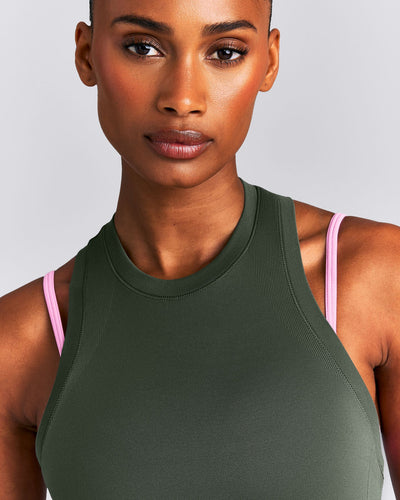 Oner Seamless Fitted Tank Top New Branding | Dark Khaki