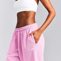 Cotton Vintage Lounge Wide Leg Sweatpants | Rose Pink
