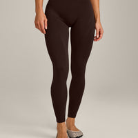 EnhanceLift™ Seamless Leggings with Grey Logo | 70% Cocoa