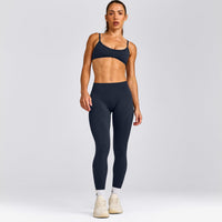 EnhanceLift™ Seamless Minimal Bralette with Gray Logo | True Blue