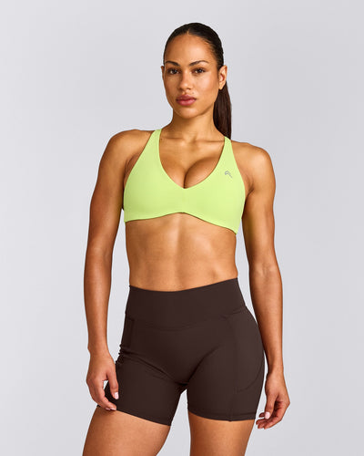 UnifiedMove™ Cross Back Sports Bra with Reflective Logo | Citrus Green