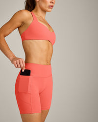UnifiedMove™ Pocket Shorts 6" with Bonding with Reflective Logo | Light Charged Coral