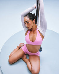 SoftMotion™ Minimal Halter Neck Bralette | Rose Pink