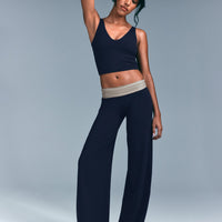 SoftMotion™ Straight Leg Pants with Gray Logo | True Blue