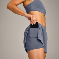 AirMove™ Skort with Pockets New Branding | Granite Blue