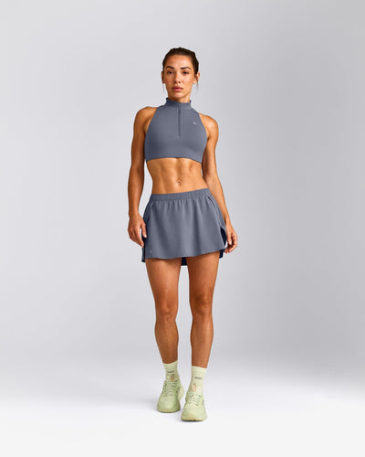EasyLift™ Zip High Neck Sports Bra New Branding | Dark Granite Blue