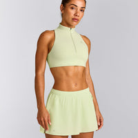 EasyLift™ Zip High Neck Sports Bra | Meadow Mist Green