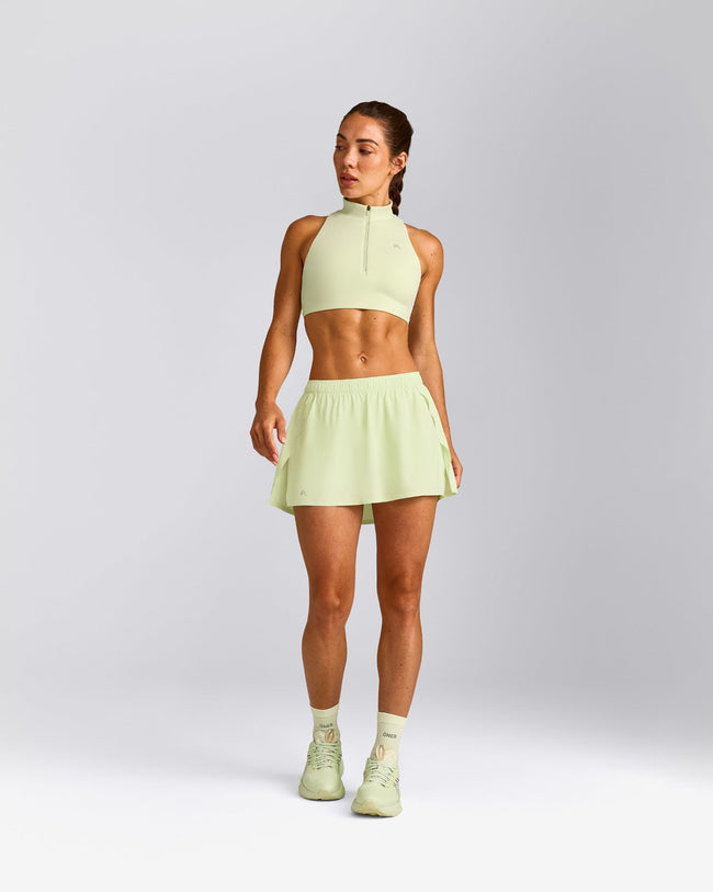 EasyLift™ Zip High Neck Sports Bra | Meadow Mist Green
