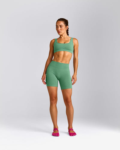 EffortlessLift™ Seamless Mid Rise Shorts | Frosted Emerald