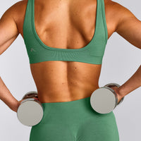 EffortlessLift™ Seamless Square Neck Sports Bra New Branding | Frosted Emerald
