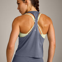 PrecisionMove™ Drop Armhole Tank Top | Granite Blue
