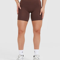 Timeless High Waisted Shorts 6" | Espresso