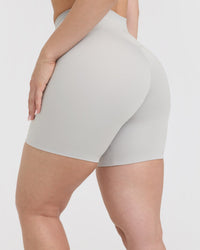 Timeless High Waisted Shorts 6" | Light Grey