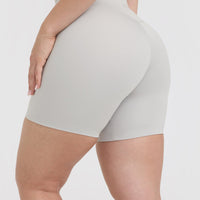 Timeless High Waisted Shorts 6" | Light Grey