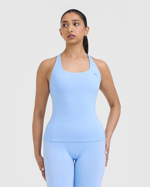 Oner Modal Timeless Square Neck Vest | Powdered Blue