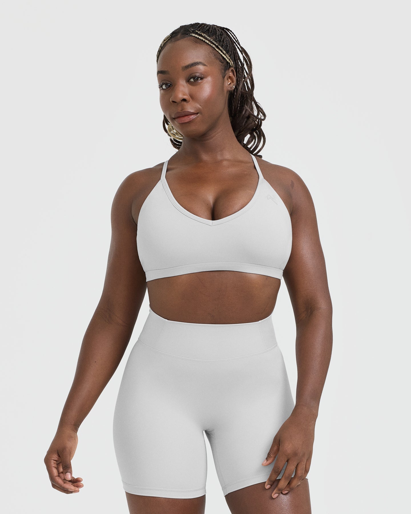 Seven Til Midnight Womens Plus Size Athletic Seamless Strappy Detail Active  Sports Bra Top
