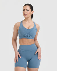 Unified Layered Sports Bra | Moonstone Blue