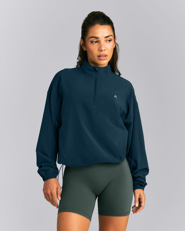 AirMove™ 1/2 Zip Jacket with Bonding New Branding | Oil Blue