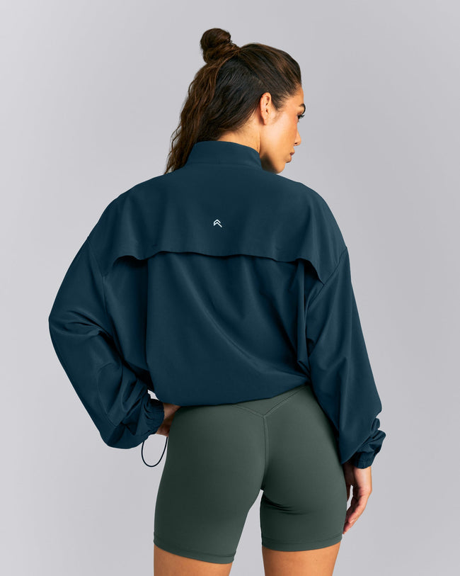AirMove™ 1/2 Zip Jacket with Bonding New Branding | Oil Blue