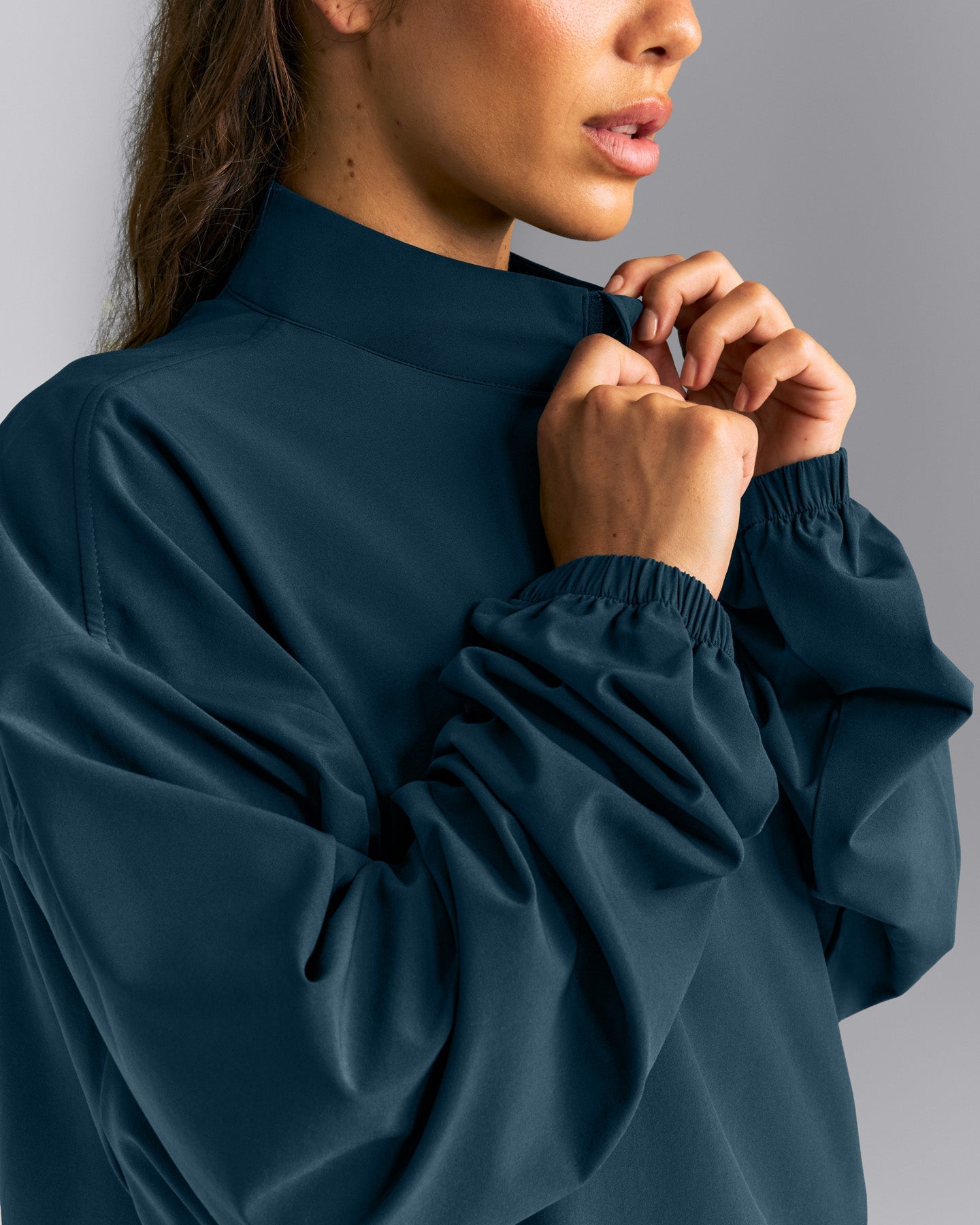 AirMove™ 1/2 Zip Jacket with Bonding New Branding | Oil Blue