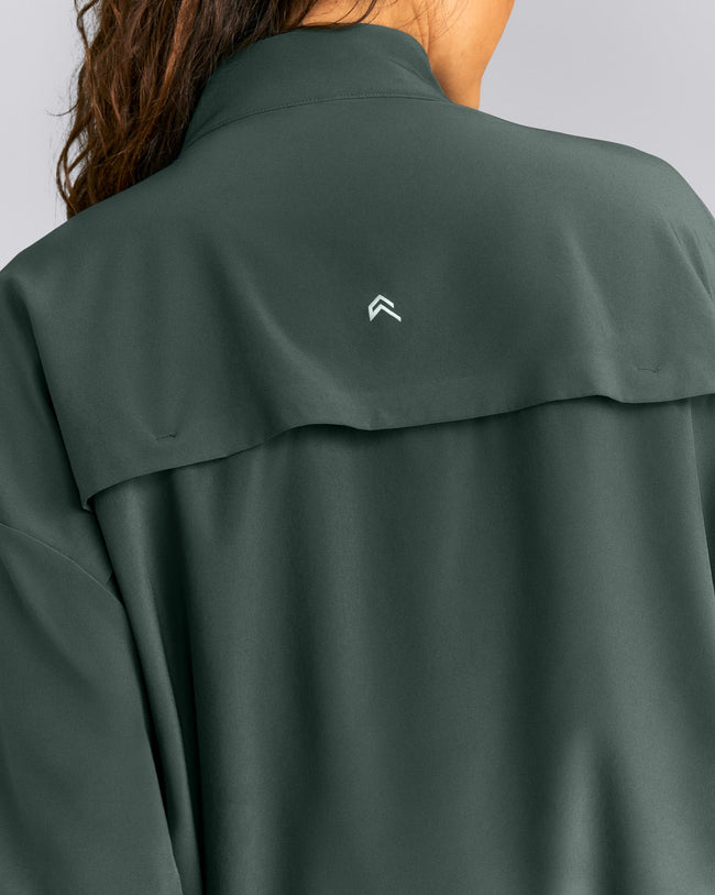 AirMove™ 1/2 Zip Jacket with Bonding New Branding | Shadow Green
