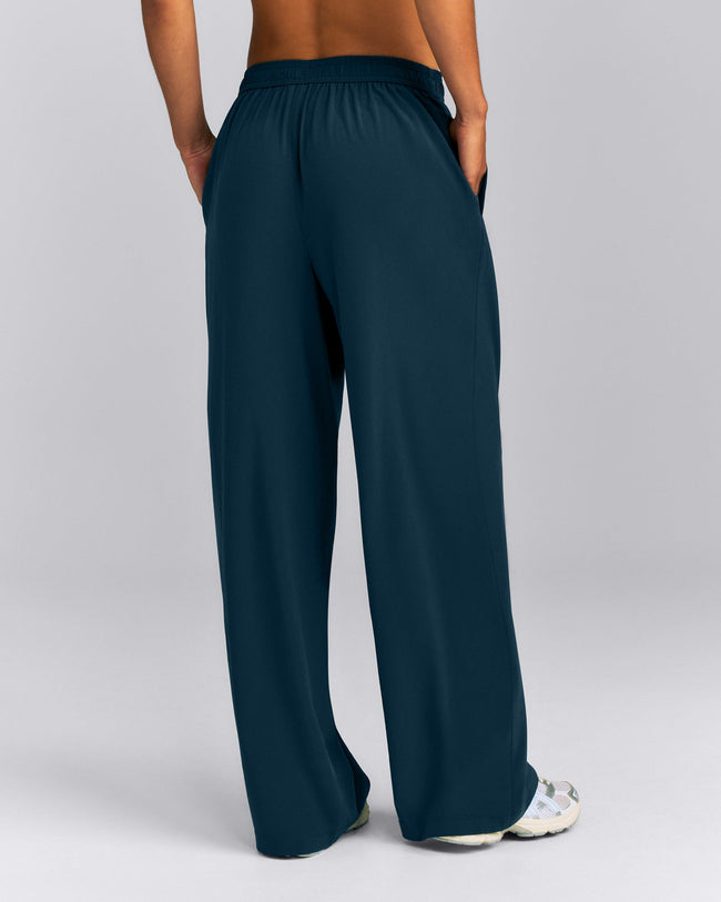 AirMove™ Straight Leg Drawcord Pants | Oil Blue