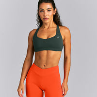 EasyLift™ Cross Back Sports Bra New Branding | Deep Shadow Green