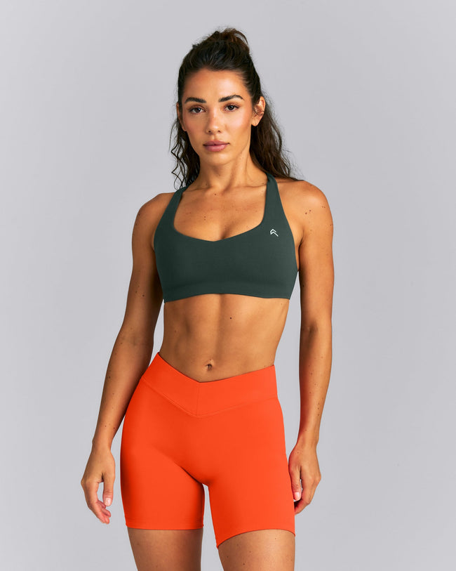 EasyLift™ Cross Back Sports Bra New Branding | Deep Shadow Green